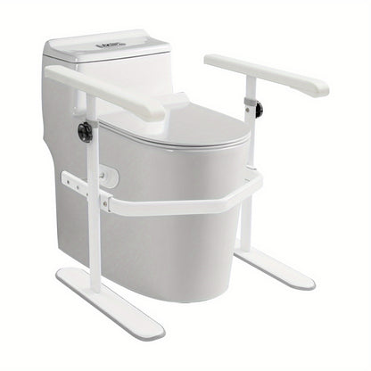 Toiletbeugel – Toiletbeugel Veiligheid – Toiletsteun – Toiletbeugel Wandbeugel – Verstelbare Toiletsteun – Verstelbaar Hoogte – Antislip Basis – Max. Draagkracht 150 kg – Wit