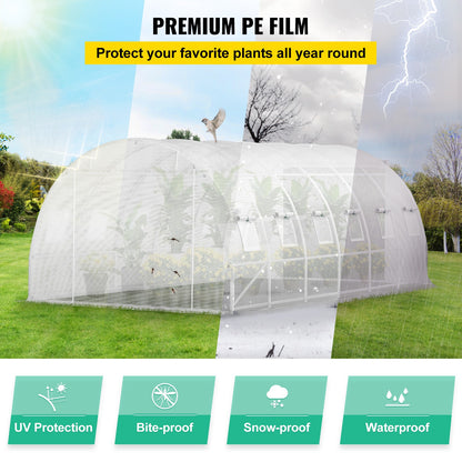 Kweekkas – Tuinkas – Broeikas – Tunnelkas – Kas – Gegalvaniseerd Stalen Frame – Waterdichte PE-Folie – 6x3x2 Meter – Optimale Ventilatie