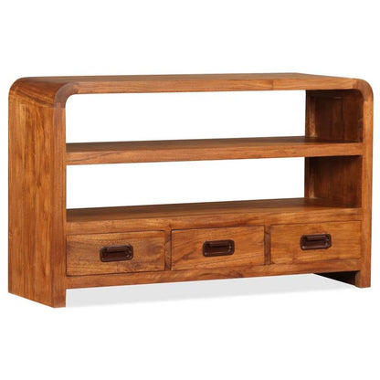 Tv Dressoir – Tv Meubel – Opbergkast – Dressoir – Kast – Massief Acaciahout – 90x30x55 cm – Wandmontage – Rustiek Design