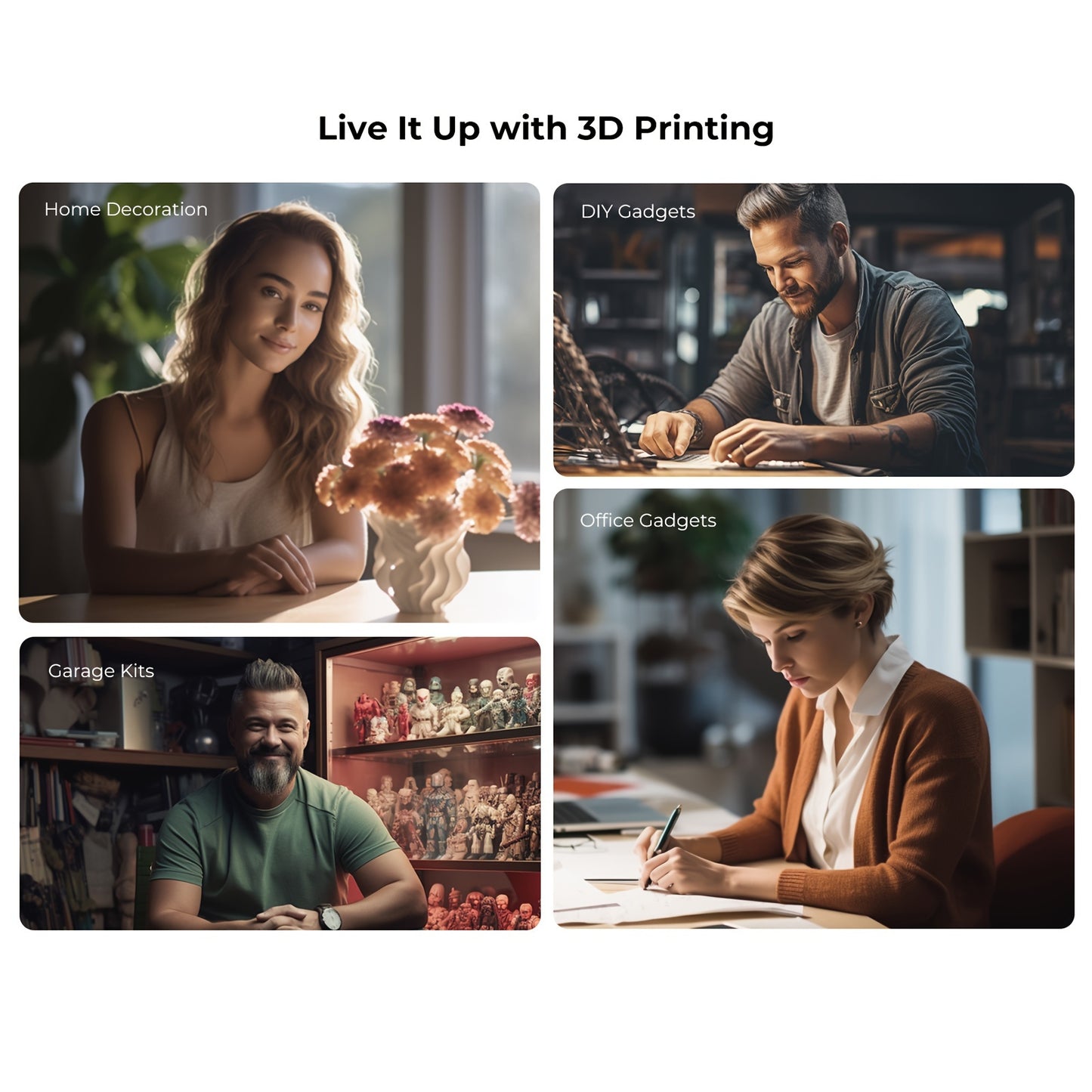 3D-printer – 3D Printmachine – Additive Printer – 3D Printer Kit – Zwart – Snelle Prints Tot 250 mm/s – Directe Sprite Extruder