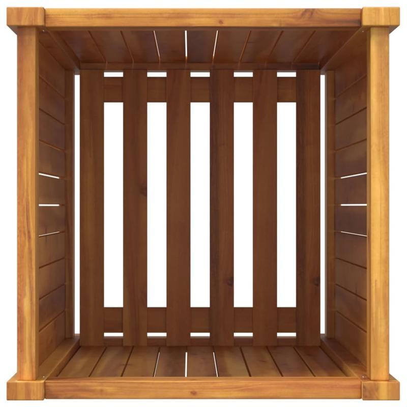 Bloemrek – Plantenstandaard – Bloemenstandaard – Plantenrek – Bloemhouder – Acaciahouten Afdekking – Compact Formaat 42x42x75 cm