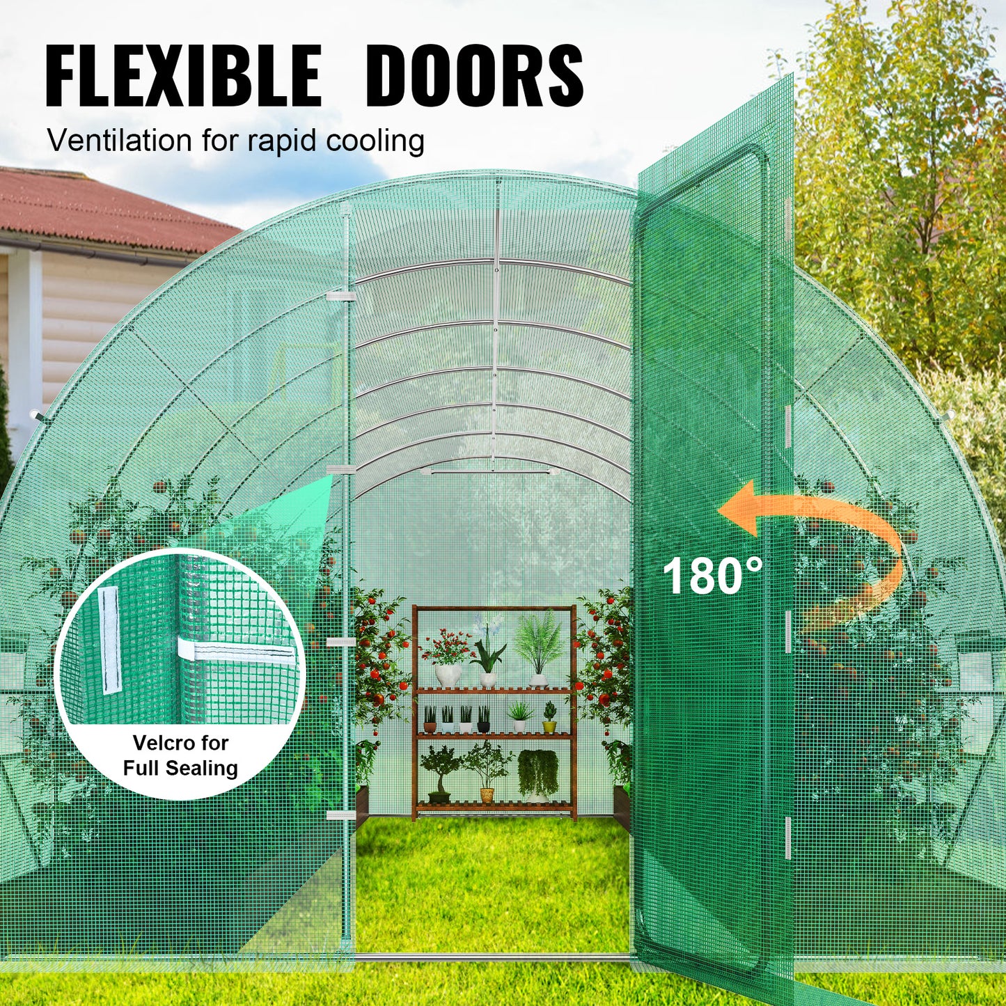 Tunnelkas – Walk-In Kas – Tuinkas – Kweekkas – Grote Afmeting – Verzinkt Frame – UV-Bestendige PE-Cover