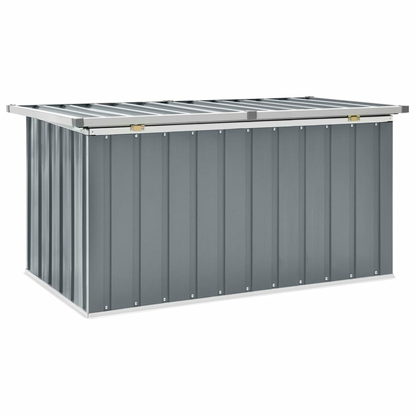 Tuinopslagbox – Opbergbox – Opslagkist – Tuinkist – Buitenopberger – Gegalvaniseerd Staal & Kunststof – 129x67x65 cm – Scharnierend Deksel – Weerbestendig & Ruim