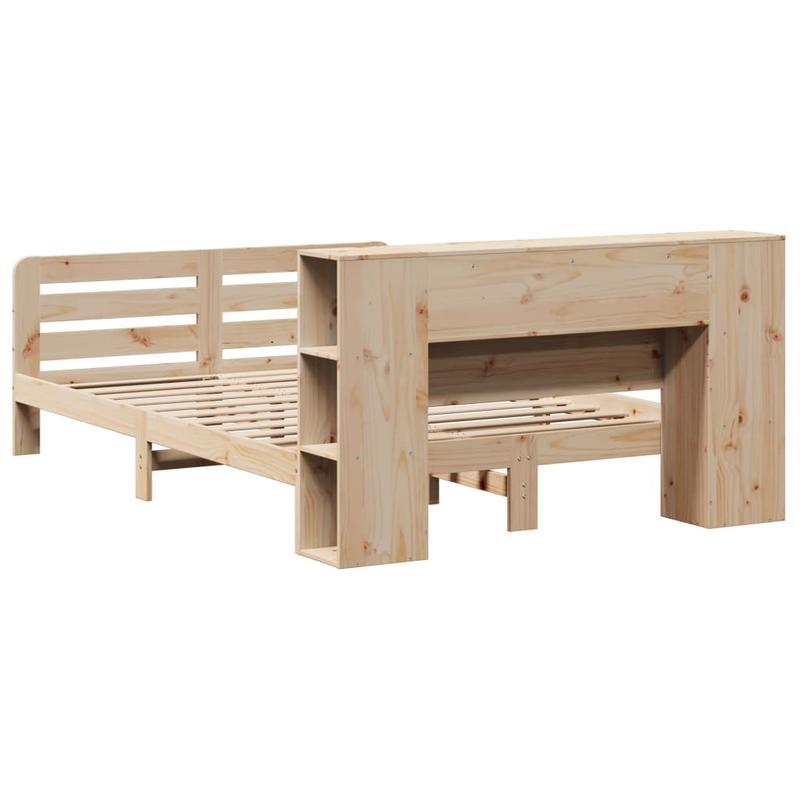 Queensize Bedframe – Bedframe – Bedbodem – Bedombouw – Slaapkamermeubel – Hardhouten Constructie – Eenvoudige Montage – Natuurlijke Houten Look – Modern Minimalistisch – Geschikt Voor Queensize Matrassen – Marrone