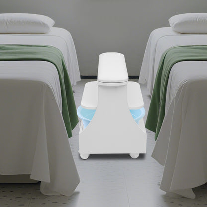 Pedicurekruk – Voetbadkruk – Pedicurestoel – Salonkruk – Spa Kruk – Robuuste Constructie – Breed Zittingoppervlak – Gemakkelijk Schoon Te Maken – Wit Modern Design