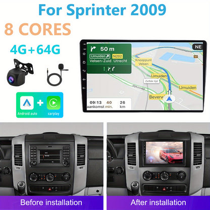 Autoradio – Multimedia Systeem – Navigatie – Carplay – Android Auto – 9 Inch Touchscreen – Android 15 Systeem met 4GB RAM en 64GB Opslag