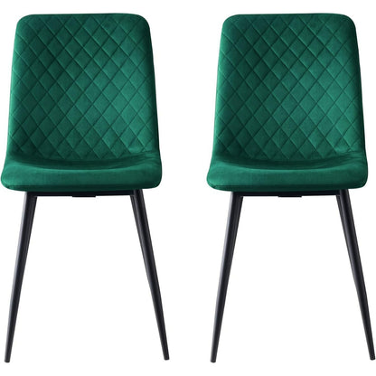Eetkamerstoel – Designstoel – Velours Stoel – Stoel Met Metalen Poten – Donkergrijs – Ergonomisch Comfort – Duurzame Metaalstructuur