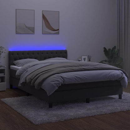140x200cm Dark Gray Slatted Bed Base with Mattress - Multifunctional Integral Bed Frame, Classic Style, No Electricity Needed, Easy Assembly, Durable & Comfortable Sleep Solution for Small Family Bedrooms, Bedroom Furniture,