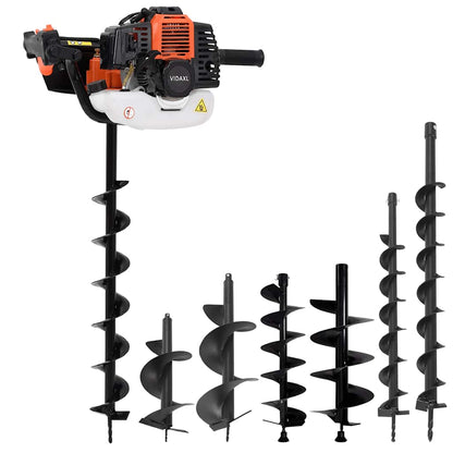 Grondboor – Grondboormachine – Aardboor – Boormachine – Grondboorset Oranje – 52 cc Benzinemotor – Anti-Trillingshandgreep