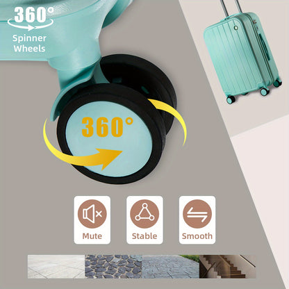 Kofferset – Reiskoffer – Trolley – Handbagagekoffer – Spinnerkoffer – 3-delig Lila – Krasbestendig PC Materiaal – Lichtgewicht Met 360° Spinnerwielen