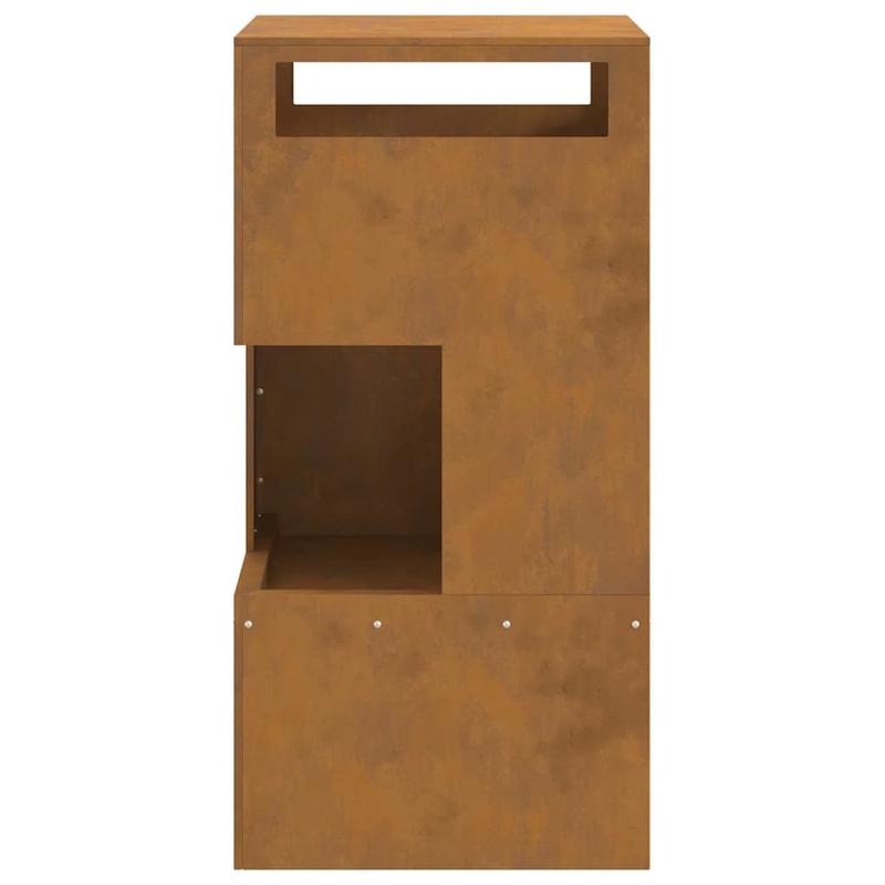 Fire Pit Brown 50 X 50 X 100Cm Corten Steel This Stylish Rectangular Outdoor Fire Pit Provides Warmth And Ambiance on Chilly Evenings. It'S Built to Last, So You Don'T Have to Worry about Wear And Tear. It'S The Perfect Choic