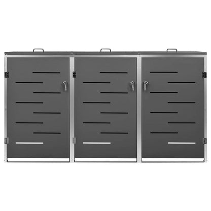 Afvalcontainer – Vuilnisbak – Kliko – Buitenprullenbak – Afvalemmer – Roestvrij Staal & Verzinkt Staal – 3 Ton Capaciteit 207x77,5x115 cm