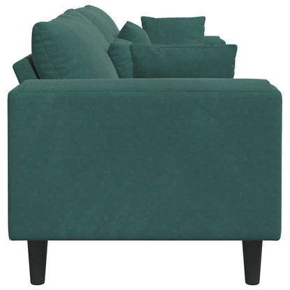 Velvet Bank – Fluwelen Sofa – Zitbank – Loungebank – Woonkamerbank – Gele Kleur – Inclusief Ottoman – Stevig Houten Frame