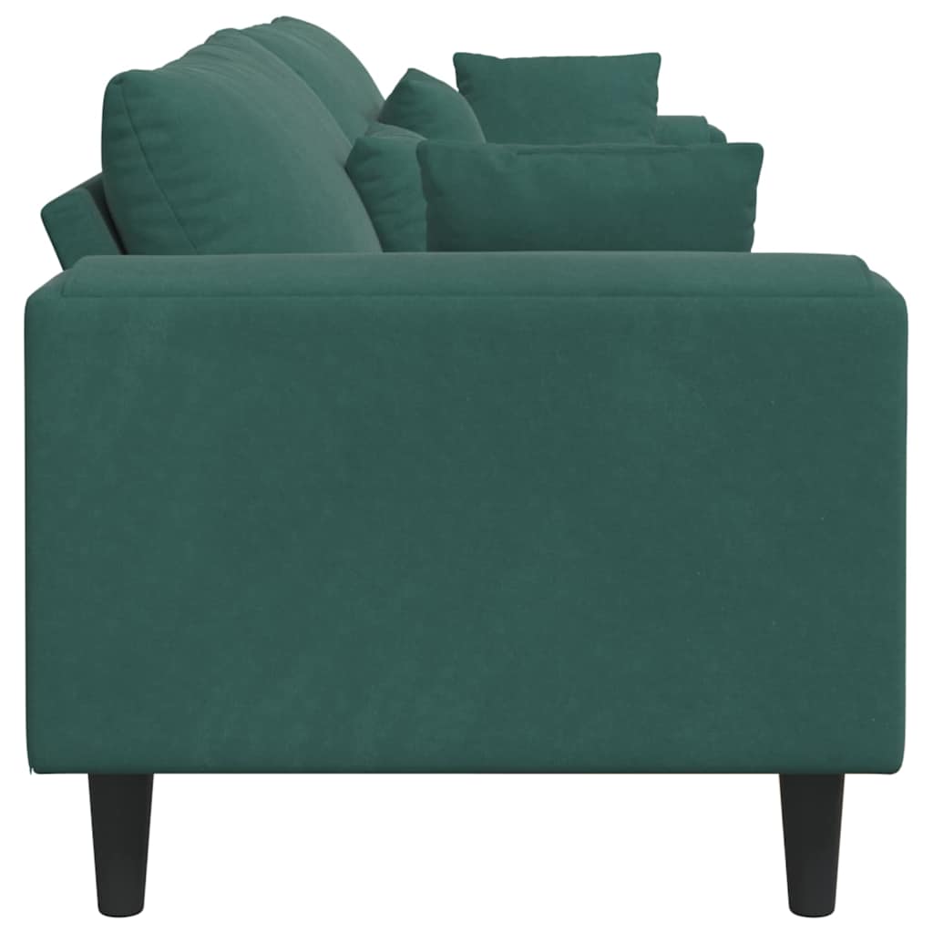 Velvet Bank – Fluwelen Sofa – Zitbank – Bankstel – Woonkamerbank – Zwart – Stevig Houten Frame – Comfortabele Foamvulling