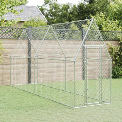 Kippenren – Kippenhok – Hennenhok – Kipren – Kippenkooi – Gegalvaniseerd Staal – 400x100x190 cm – Goede Ventilatie – Weerbestendig