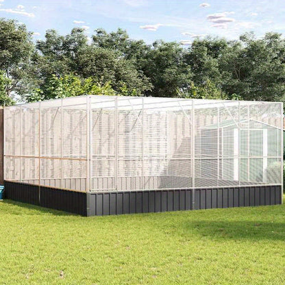 Easy to assemble Silvery bird 418x414x212cm portable steelaasy to clean backyard animal cage