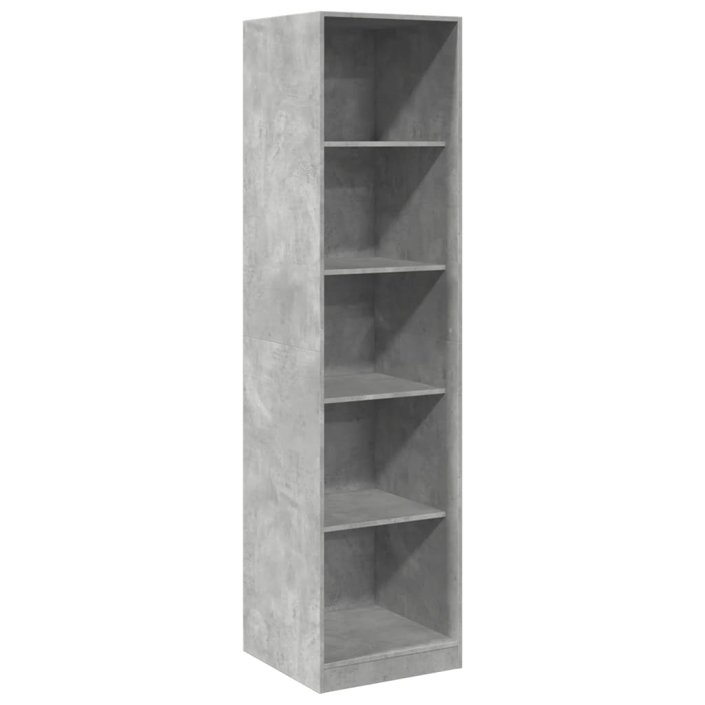 Kledingkast – Garderobekast – Kleerkast – Opbergkast – Dichte Kast – Betonlook – Compact 50x50x200 cm – Hoogwaardig Verwerkt Hout