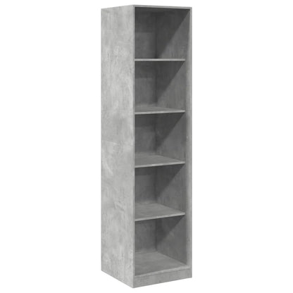 Kledingkast – Garderobekast – Kleerkast – Opbergkast – Dichte Kast – Betonlook – Compact 50x50x200 cm – Hoogwaardig Verwerkt Hout