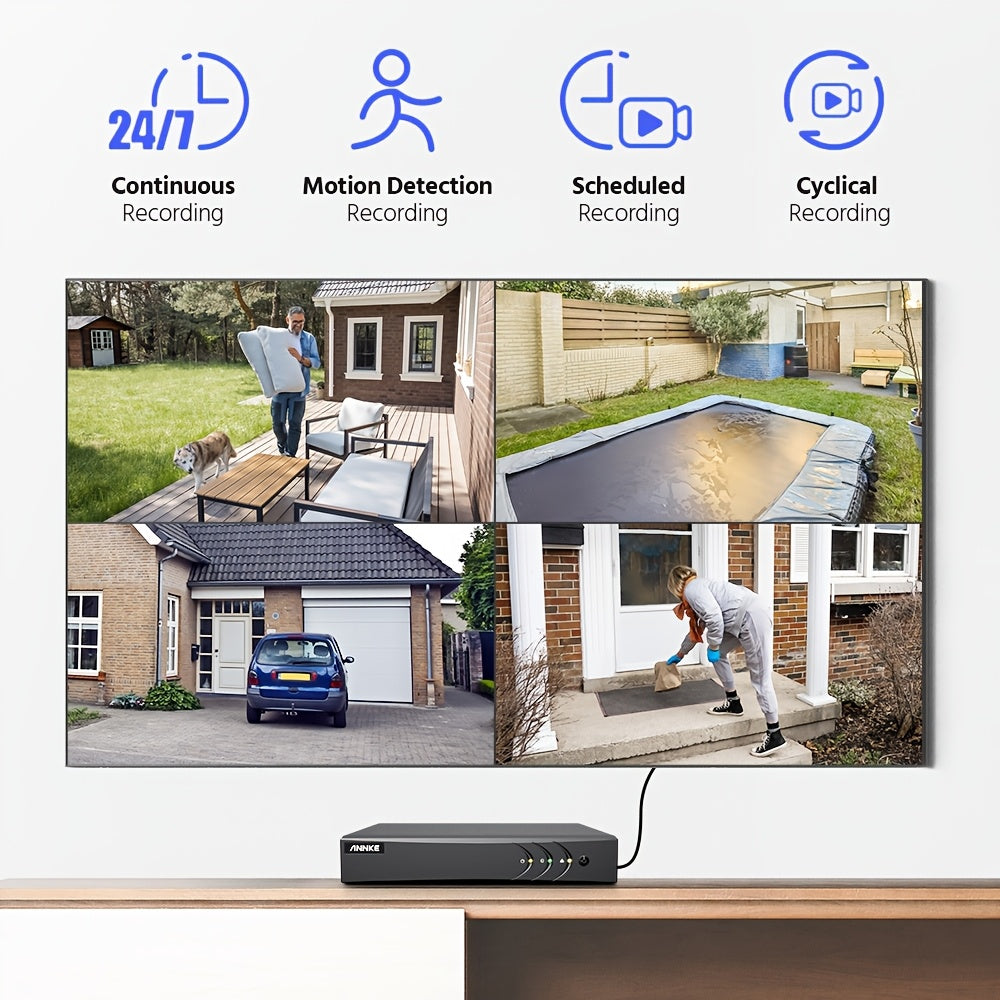 Beveiligingssysteem – CCTV Camera Set – Surveillance Camera – Buitencamera – Bewakingscamera – 5MP 2TB HDD – AI Detectie & 30m Nachtzicht