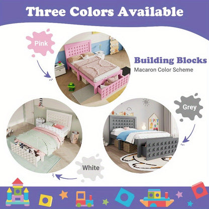 Bedframe Roze – Bedombouw – Bedkast – Opbergbed – Slaapkamerbed – Met Laden – Stevige Constructie – Ruimtebesparend Design