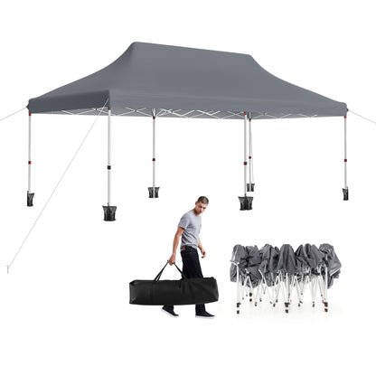 Partytent – Pop-up Tent – Paviljoen – Easy-up Tent – Tuintent – 300x600 cm – Waterafstotend Oxford Stof – Verstelbare Hoogte