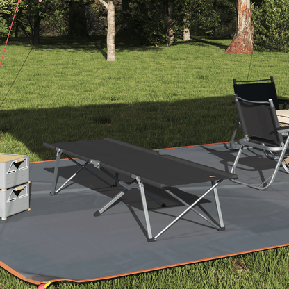 Campingstoel – Vouwstoel – Klapstoel – Kampeerstoel – Visstoel – Aluminium Frame – 600D Oxford Stof – Inklapbaar – Zwart