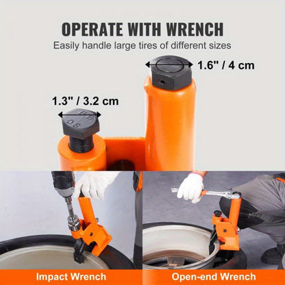Bandenontlaster Handmatig – Bandenbreker – Bandenlosser – Bandenhulpmiddel – Bandentrekker – Geschikt Voor ATV UTV Tractor Vrachtwagen Auto – Robuust Met Rubberen Beschermpad – Voor Banden 96,5-106,7 mm