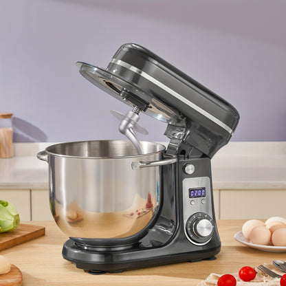 Keukenmixer – Keukenmachine – Keukenrobot – Mixer – Standmixer – 6L Mengkom – 1200W DC Stil Motor – 6 Snelheden met LCD Timer