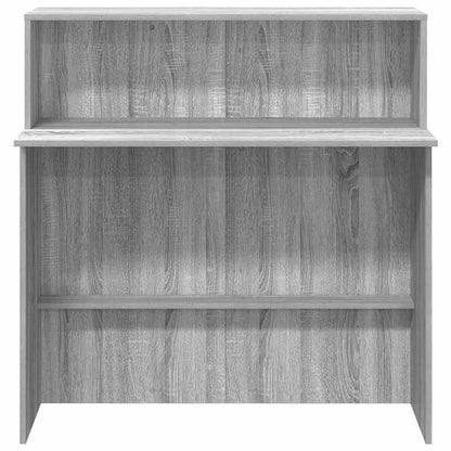 Balie – Reception Desk – Baliepaneel – Ontvangstbalie – Balietafel – Grijs – Houtmateriaal – Compact 100x50x103,5 cm