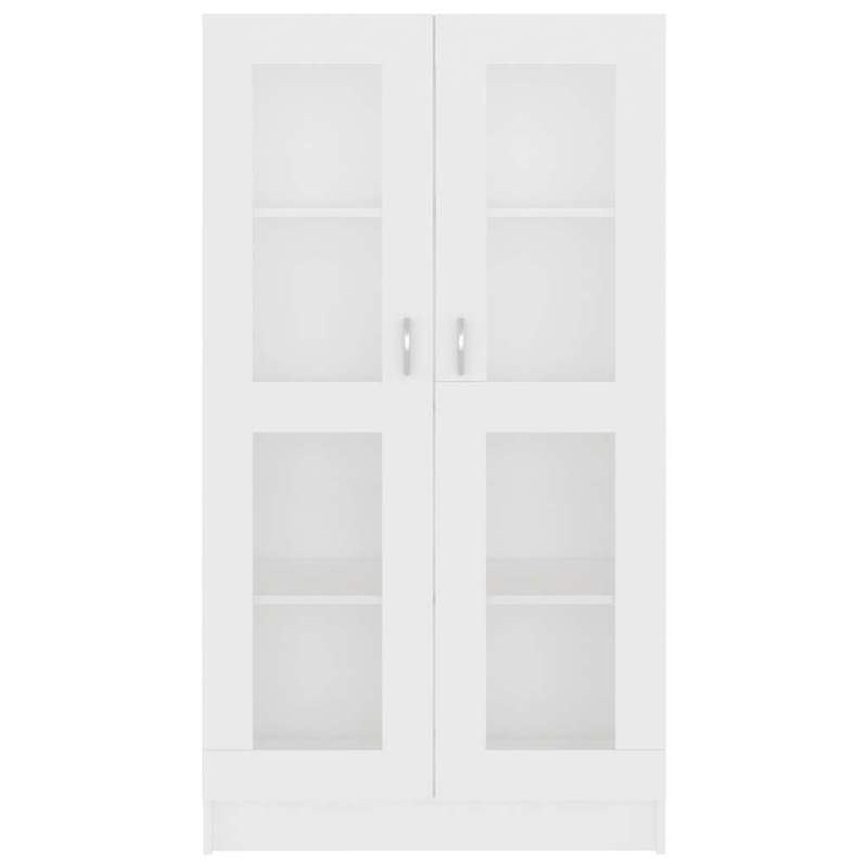Modern -Standing Showcase Cabinet with Shutter Doors - Particleboard, Assembly, Spacious Display Suitable for & Office Decor - Wood Material (Standalone)