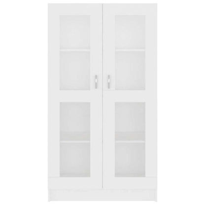 Modern -Standing Showcase Cabinet with Shutter Doors - Particleboard, Assembly, Spacious Display Suitable for & Office Decor - Wood Material (Standalone)