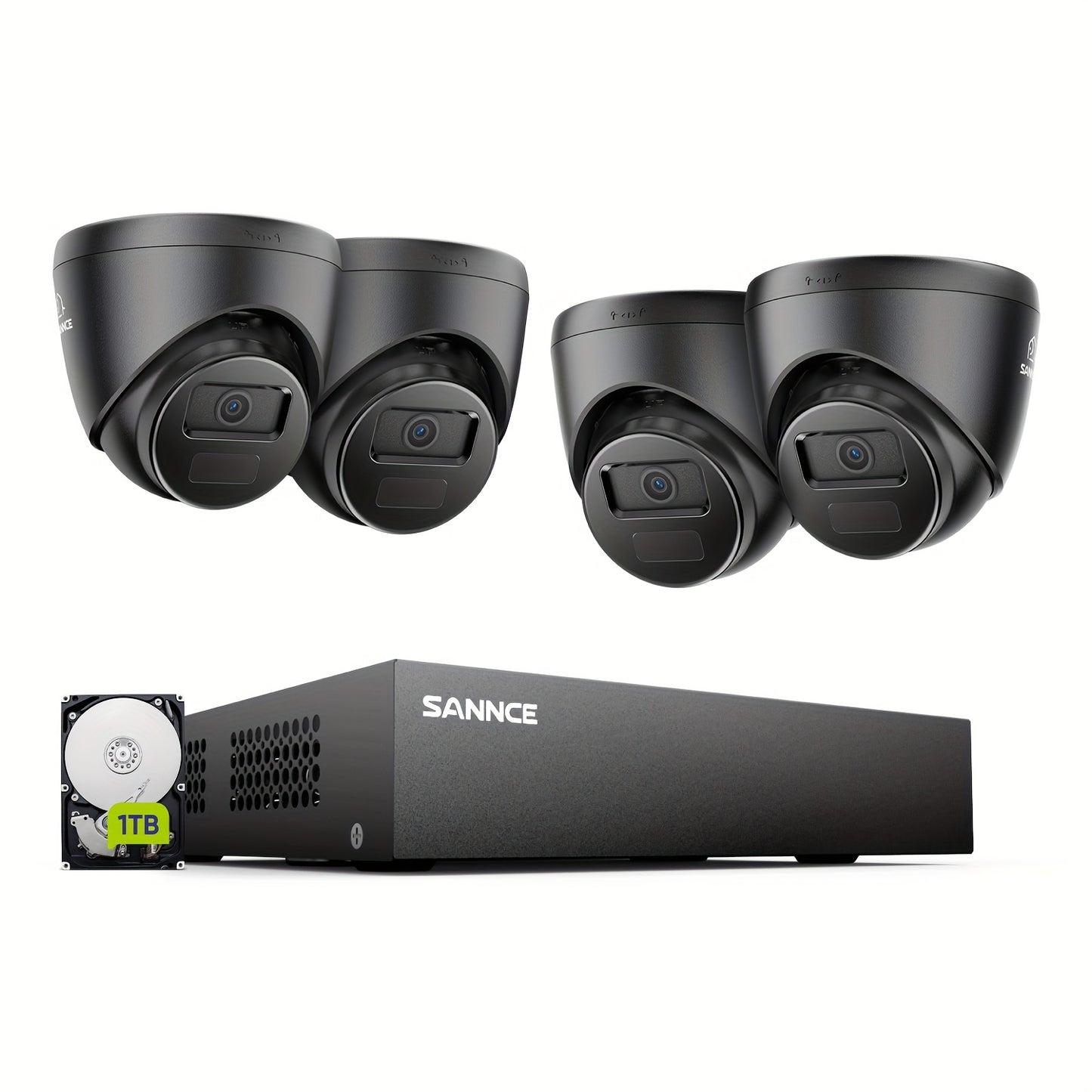Beveiligingssysteem – Videobewaking – Camerabeveiliging – Surveillance Systeem – Security Camera Set – 4 Full HD 1080P Camera’s – Intelligente Bewegingsdetectie Met 1TB Opslag