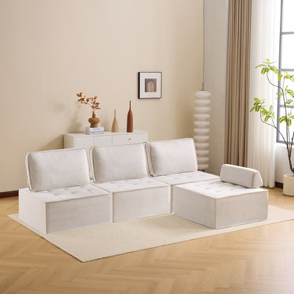 Single Sofa,  Seating Set, Living Room Armchair, Bean Bag Chair, Bedroom Sofa, Guest Room Sofa, Beige