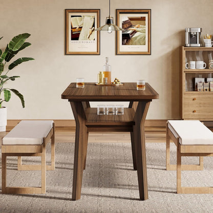 47-inch-modern-farmhouse-dining-table-for-4-with-2-tier-storage---solid-wood-legs--engineered-wood-top-walnut-large-rectangle-kitchen-table-for-dining-room--living-room-easy-assembly-required-space-saving-design-with-lower-shelf-contemporary-s