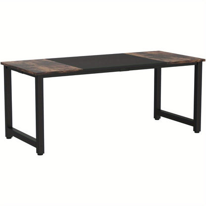 Industrial 180x80x75cm Office Computer Desk, Large PC Work Table for Study, Gaming or Dining, Easy to Assemble, Great for Christmas Decorations & Holiday Home Office Use