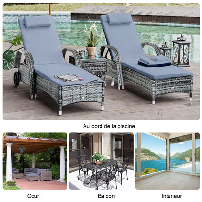 Tuinset Ligbedden – Zonnebedden – Loungestoelen – Ligstoelen – Ligbanken – Verstelbare Rugleuning – UV-bestendig Resin