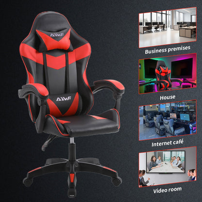 High-Back Gaming Chair PC Office Chair Computer Racing Chair PU Desk Task Chair Ergonomic Executive Swivel Rolling Chair with Lumbar Support for Back Pain Women, Men