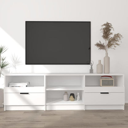 TV meubel – TV kast – Televisiekast – RTV Meubel – Media meubel – Wit MDF hout – 150x33,5x45 cm – Voorgemonteerd