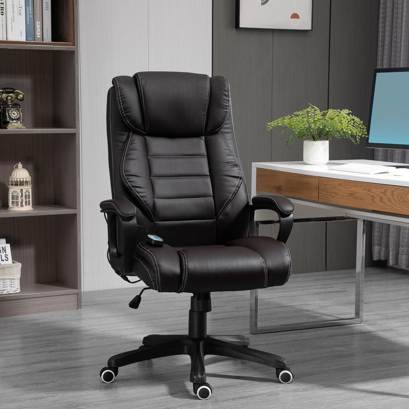Ergonomische Bureaustoel – Kantoorstoel – Bureaustoel Met Massage – Werkstoel – Comfortabele Stoel – Verstelbare Hoogte – Verstelbare Rugleuning – Stevig Metalen Frame – Gewatteerde Zitting