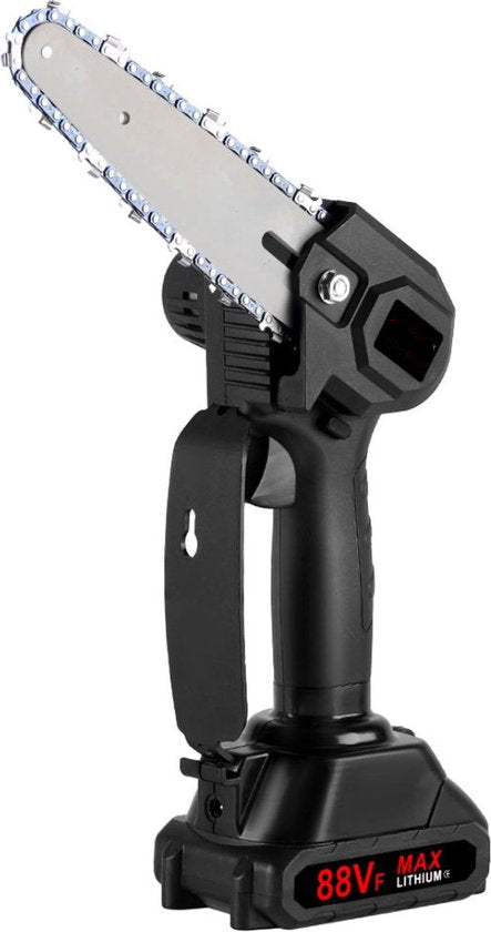 Elektrische stokzaag - 6 inch - 40000 RPM -  18V Batterij - 3500W - UniversalHedgePole - Heggenschaar op steel - Zwart - QUORE