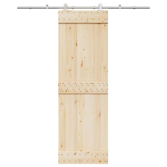 Sliding door fitting set 200cm stainless steel Silvery