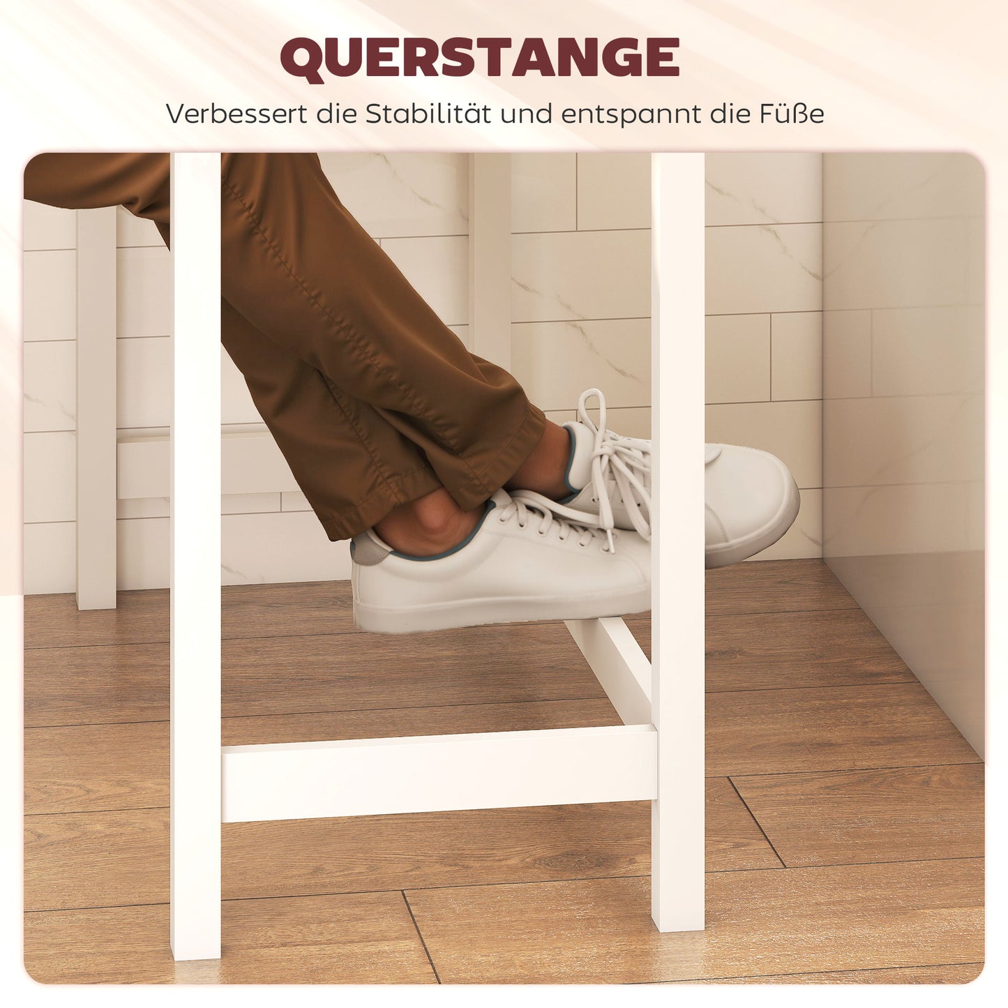 Koffietafel – Salontafel – Bijzettafel – Tafel – Compacte Tafel – Eikenlook – Wit Onderstel – Compact Formaat voor Kleine Ruimtes – Stevige Constructie