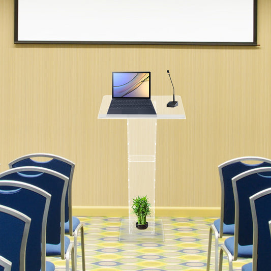 Spreekgestoelte – Lessenaar – Podium – Katheder – Presentatiemeubel – Transparant Acryl – 60x40x110 cm – Stevig en Duurzaam