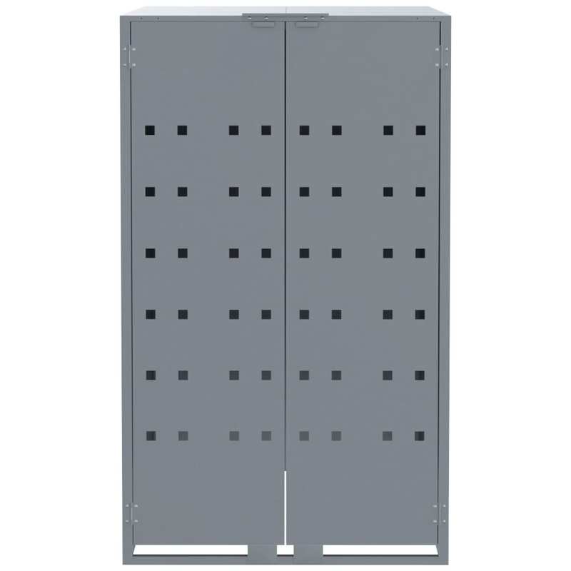Vuilcontainer – Afvalbak – Buitenbak – Prullenbak – Container – Zware Stalen Constructie – Extra Grote Capaciteit 345x79x117 cm