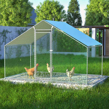 Kippenren – Hokken – Kooien – Buitenruimte – Ren Voor Dieren – 3x2x2 m – Waterdichte PE Stof – Stabiel Metaalframe Met Veiligheidsluiting
