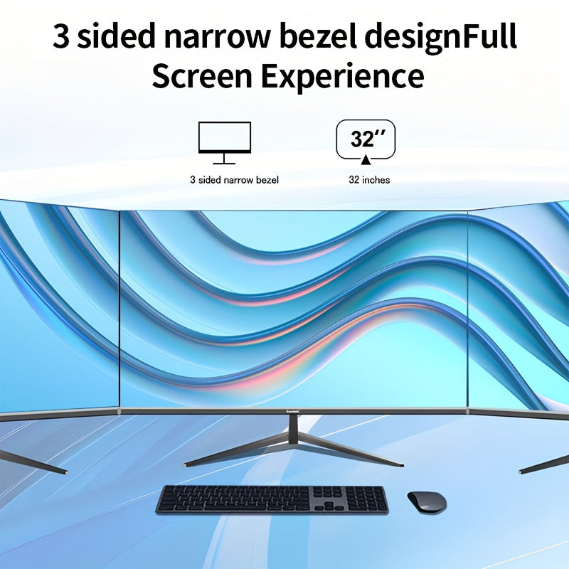 32-inch 4K Monitor – UHD Computerscherm – Frameloos Scherm – IPS Scherm – VESA Monitor – 60Hz Verversingssnelheid – Direct Facing Design