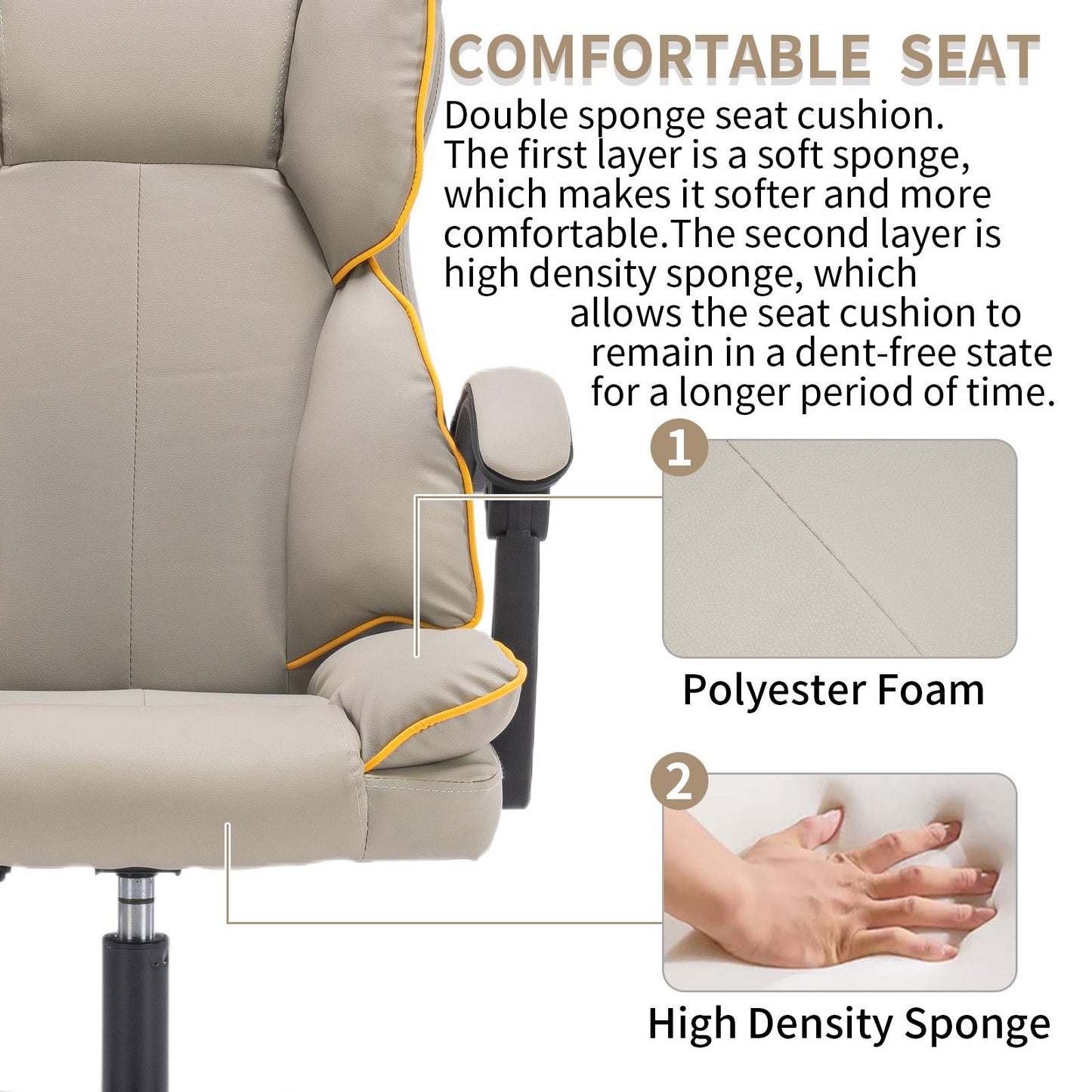 Executive Office Chair with Foot Rest High Back Office Chair Computer Gaming Chairs Black