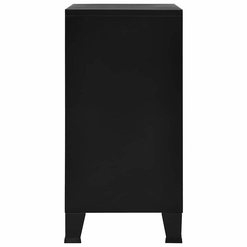 Heavy-Duty Industrial Storage Cabinet - Large Organizer with Open Front Compartments, Sturdy Steel Construction, Space-Saving Design for Garage, Workshop, Home, Warehouse - Black (75x40x80cm/29.5x15.7x31.5in) - Ideal for Tool