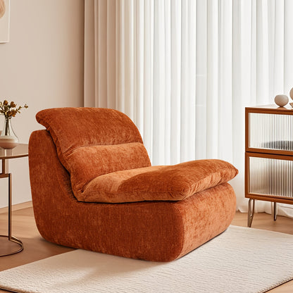 Lazy Sofa Chair – Relaxstoel – Ligstoel – Zitzak – Fauteuil – Oranje Variant – Ergonomisch Design – Kurk & Kunsthout Materials