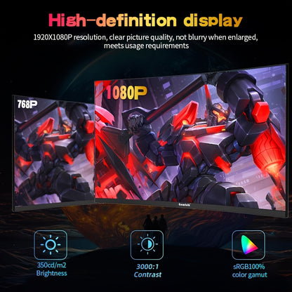 27 Inch Gaming Monitor – Curved Scherm – PC Beeldscherm – Computer Monitor – Monitor 180Hz – Full HD 1080p – FreeSync – Oogbescherming